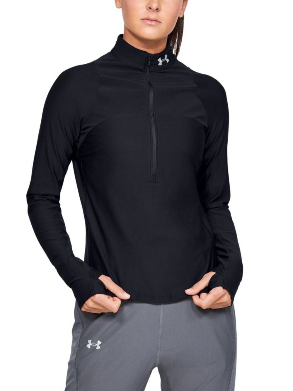 Under Armour Womens Activewear Qualifier Half-Zip Running Top